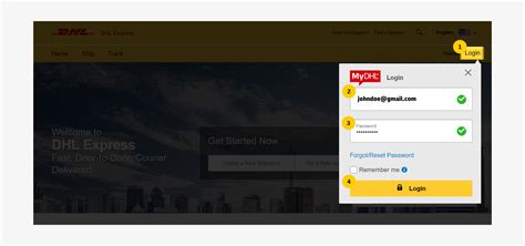 mydhl+|Login .